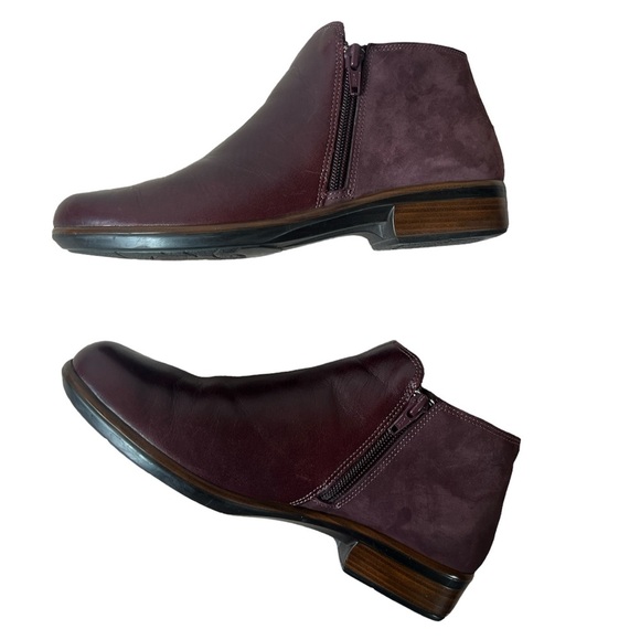 Naot Helm Boot: Bourdeaux Leather/Violet Nubuck - Picture 4 of 8